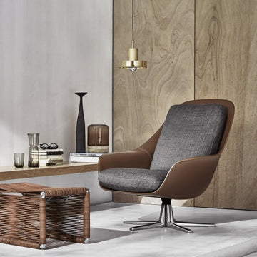 Gerda Uno Revolving Saddle Leather Armchair