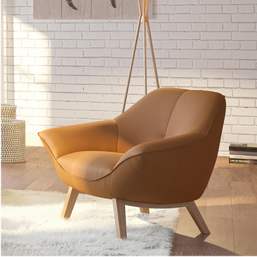 Caramel Curl Armchair