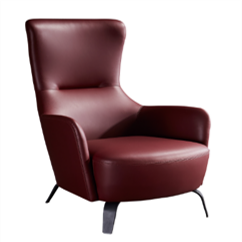 Burgundy Streamline Armchair