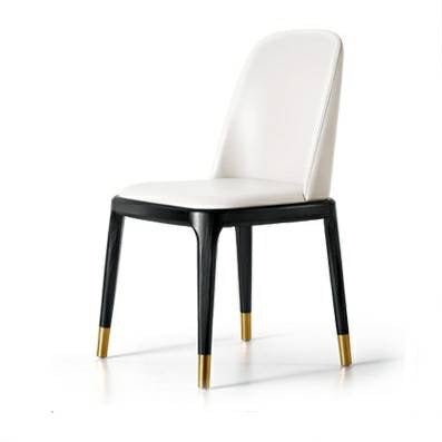 Orga Chair without Armrest, Gold Tip Leg